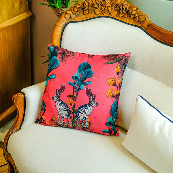 Wonderland Sarı Zebra Yastık Kılıfı
