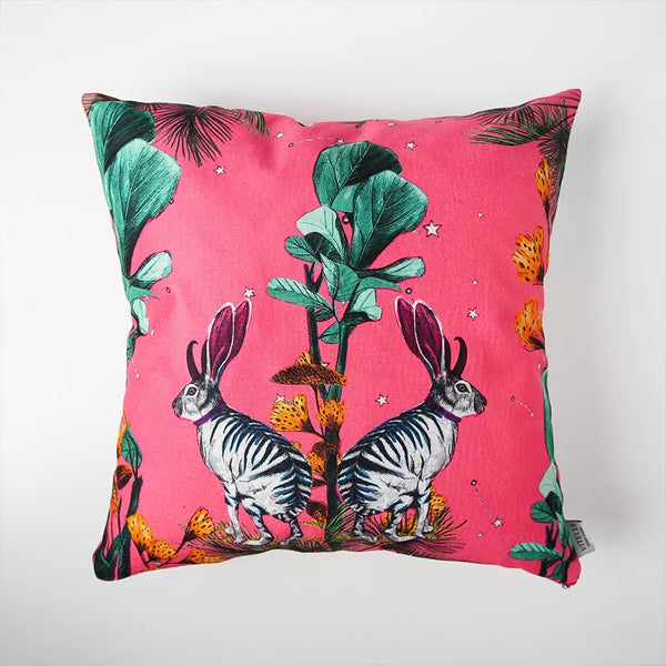 Wonderland Sarı Zebra Yastık Kılıfı